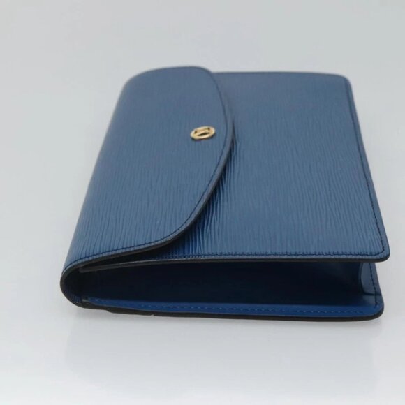 LOUIS VUITTON Epi Montaigne 27 Clutch Bag Blue M52655 LV Auth 118543 - Picture 11 of 15